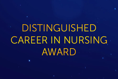 image reads distinguished career in nursing award