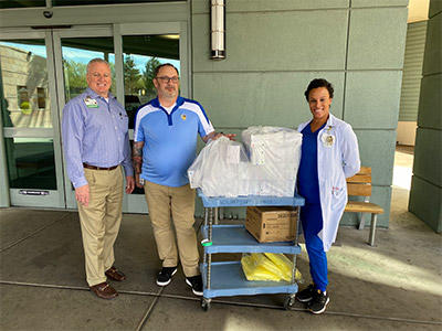Chamberlain colleagues delivering COVID-19 supplies